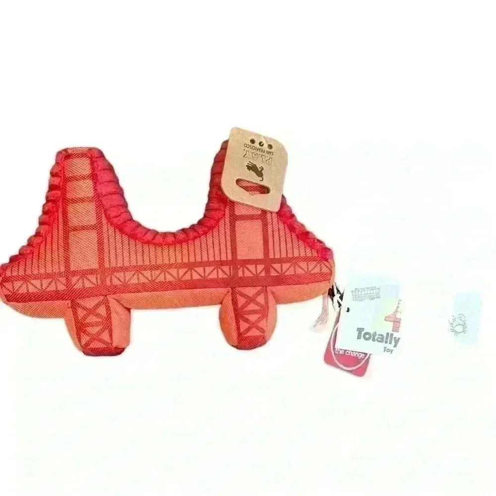 NEW, P.L.A.Y Dog Toy, San PupCisco Golden Gate Bridge, Squeaks, Crinkles